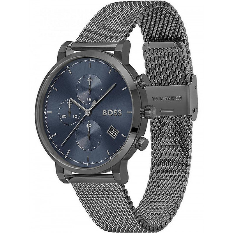 Hugo Boss Skymaster Chronograph Grey Dial Grey Mesh Bracelet Watch for Men - 1513934 Buy Now By Hugo Boss