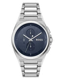 Hugo Boss Steer Chronograph Blue Dial Silver Steel Strap Watch For Men - 1514048 Buy Now By Hugo Boss