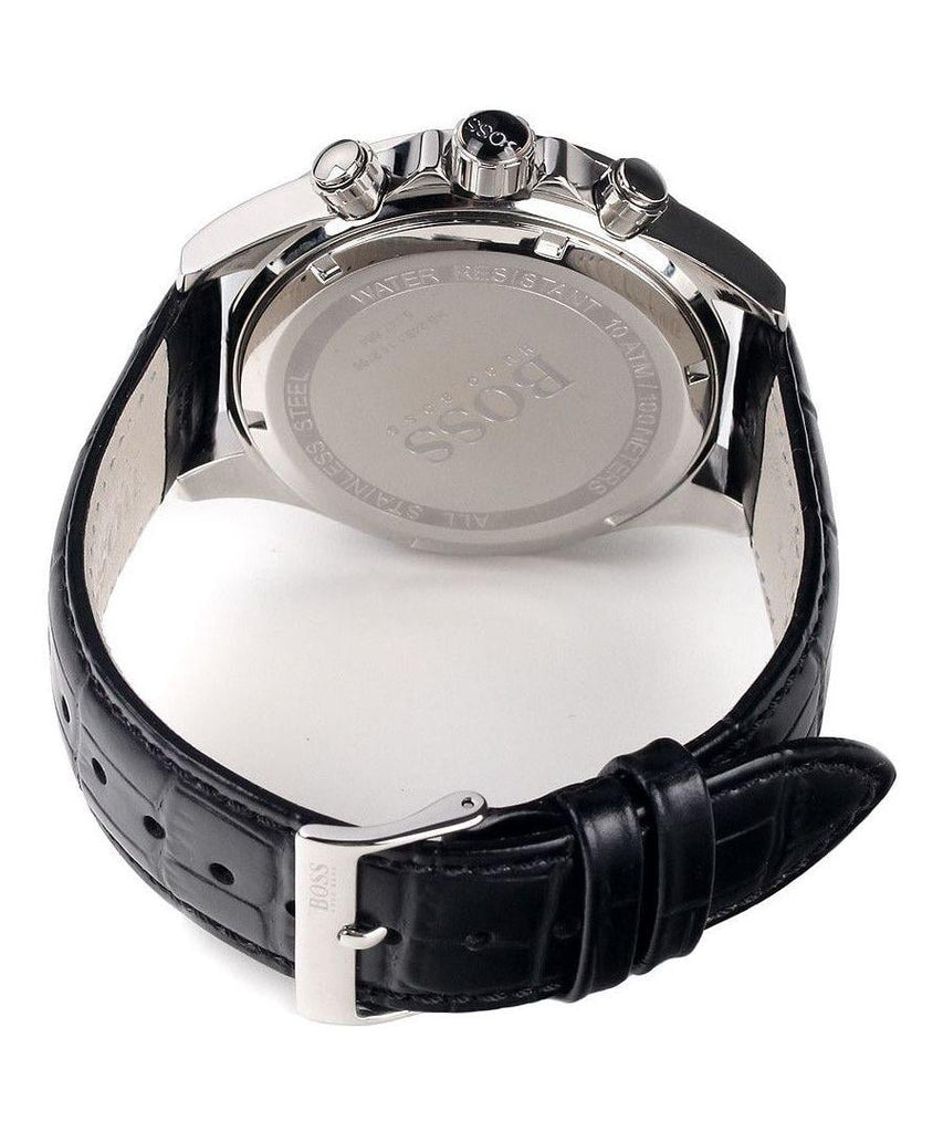 Hugo Boss Ikon Black Dial Black Leather Strap Watch for Men - 1513178 Buy Now By Hugo Boss