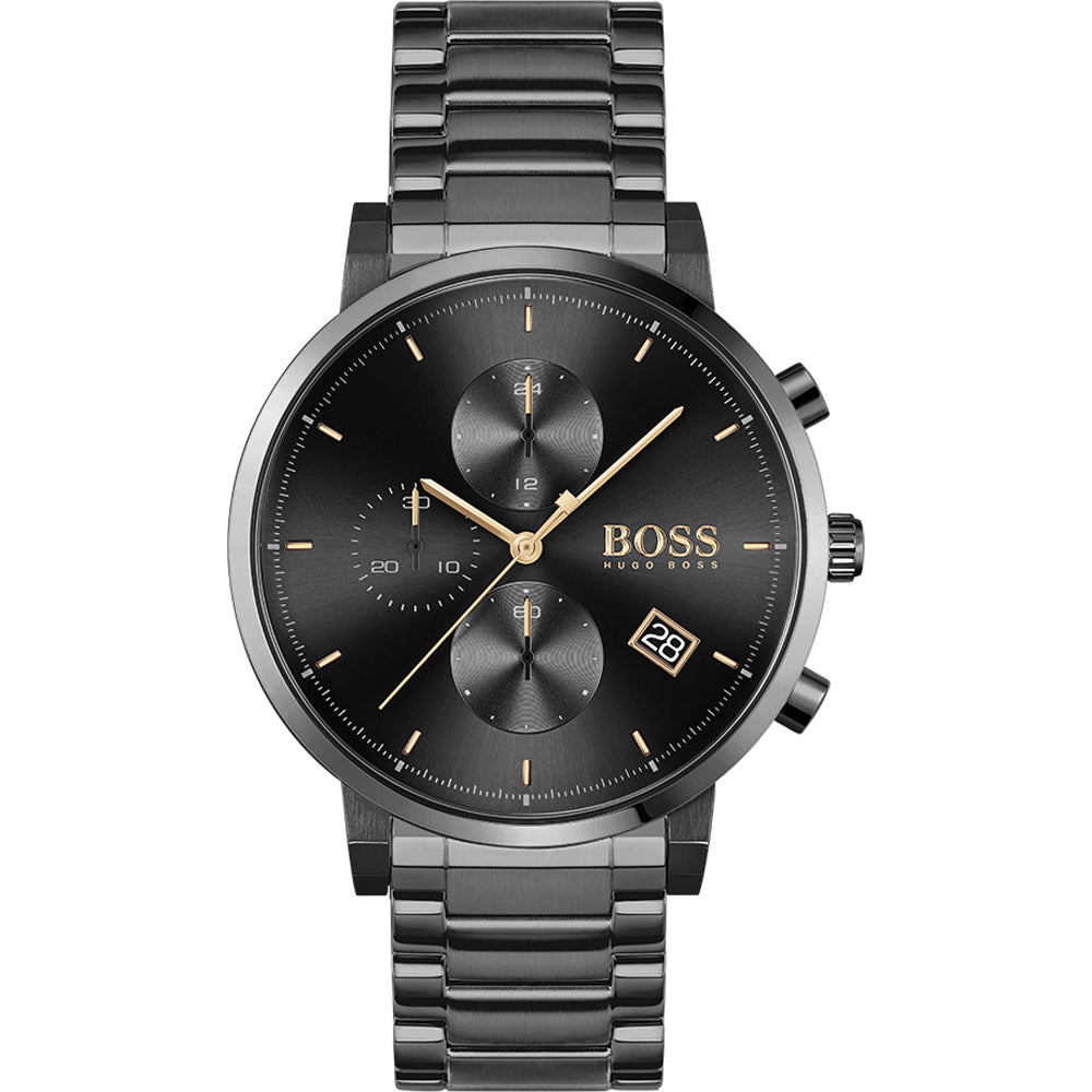 Hugo Boss Integrity Black Dial Black Steel Strap Watch for Men - 1513780 Buy Now By Hugo Boss