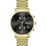 Hugo Boss Integrity Chronograph Grey Dial Gold Steel Strap Watch for Men - 1513781 Buy Now By Hugo Boss