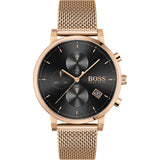 Hugo Boss Integrity Black Dial Gold Mesh Bracelet Watch for Men - 1513808 Buy Now By Hugo Boss