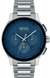 Hugo Boss Peak Chronograph Blue Dial Silver Steel Strap Watch for Men - 1513763 Buy Now By Hugo Boss