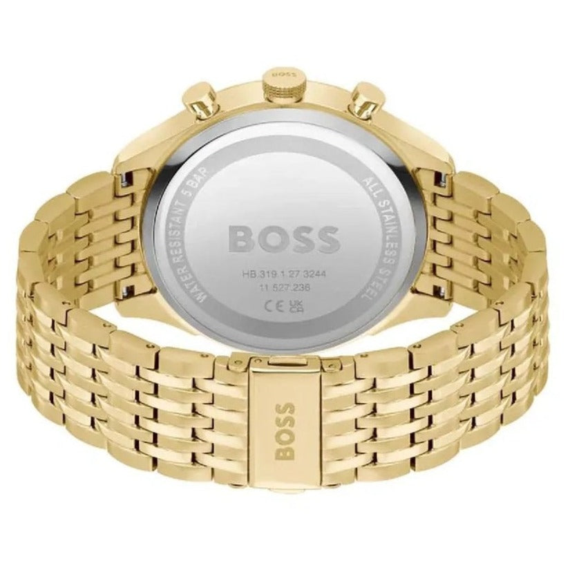Hugo Boss Gregor Chronograph Grey Dial Gold Steel Strap Watch For Men - 1514051 Buy Now By Hugo Boss