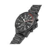 Hugo Boss Globetrotter Black Dial Black Steel Strap Watch for Men - 1513825 Buy Now By Hugo Boss