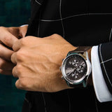 Hugo Boss Grand Prix Grey Dial Brown Leather Strap Watch for Men -  1513476