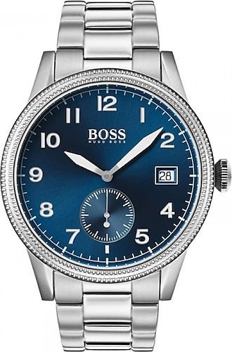 Hugo Boss Legacy Blue Dial Silver Steel Strap Watch for Men - 1513707 Buy Now By Hugo Boss