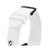 Hugo Boss Velocity Black Dial White Rubber Strap Watch for Men - 1513718 Buy Now By Hugo Boss