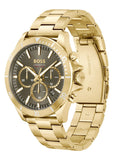 Hugo Boss Troper Chronograph Green Dial Gold Steel Strap Watch For Men - 1514059 Buy Now By Hugo Boss