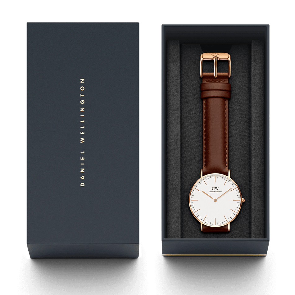 Daniel Wellington Classic St Mawes White Dial Brown Leather Strap Watch For Women - DW00100152 Buy Now By Daniel Wellington
