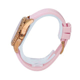 Guess Sparkling Diamonds Pink Dial Pink Rubber Strap Watch for Women - W0032L9 Buy Now By Guess