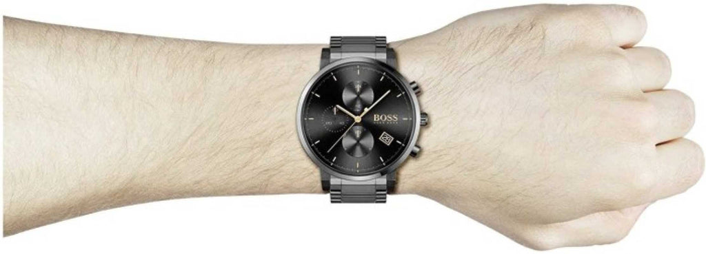 Hugo Boss Integrity Black Dial Black Steel Strap Watch for Men - 1513780 Buy Now By Hugo Boss