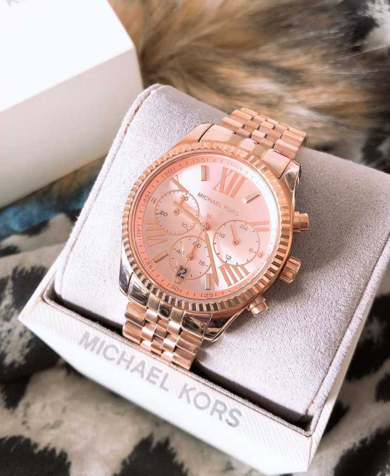 Michael Kors Lexington Rose Gold Dial Rose Gold Steel Strap Watch for Women - MK5569 Buy Now By Michael Kors