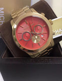 Michael Kors Runway Quartz Orange Dial Gold Steel Strap Watch For Women - MK5930 Buy Now By Michael Kors