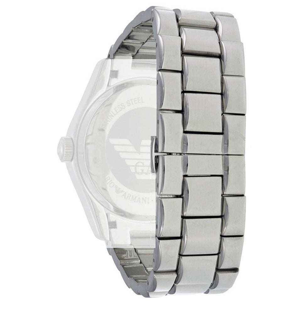 Emporio Armani Valente Black Dial Silver Steel Strap Watch For Men - AR0680 Buy Now By Emporio Armani