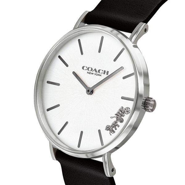 Coach Perry White Dial Black Leather Strap Watch for Women - 14503115 Buy Now By Coach