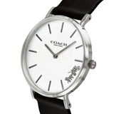 Coach Perry White Dial Black Leather Strap Watch for Women - 14503115 Buy Now By Coach