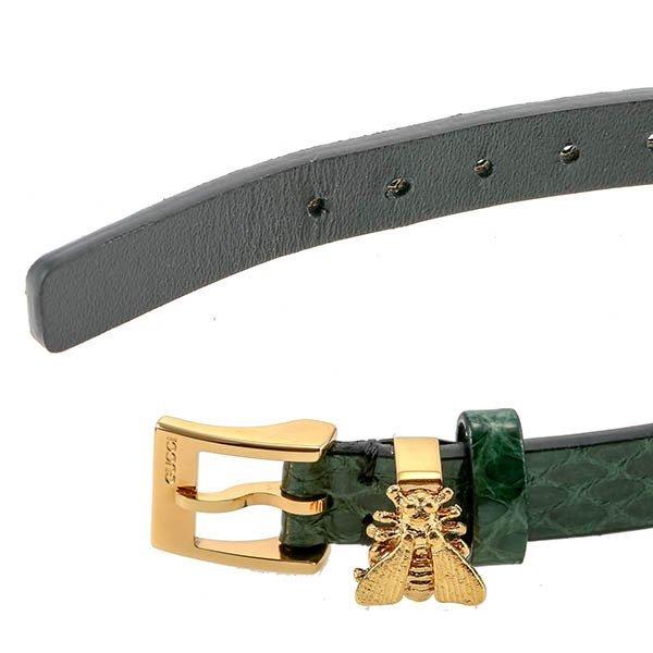 Gucci G Frame Double Mother of Pearl Dial Green Leather Strap Watch For Women - YA128525 Buy Now By Gucci