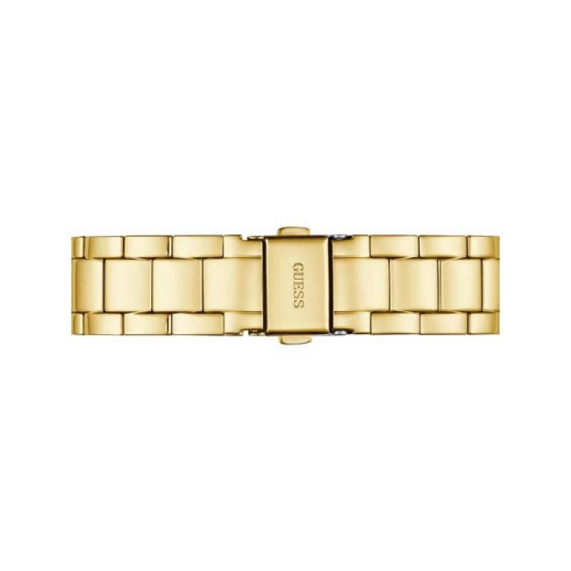 Guess Luna Diamonds Black Dial Gold Steel Strap Watch for Women - GW0307L2 Buy Now By Guess