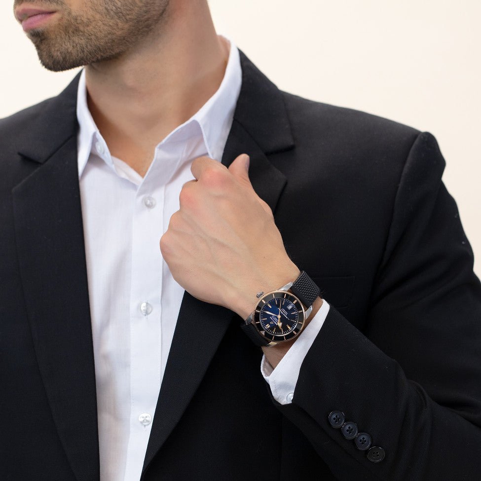 Breitling Superocean Heritage II B20 42mm Black Dial Black Mesh Bracelet Mens Watch - UB2010121B1S1 Buy Now By Breitling