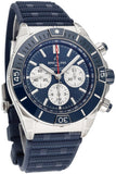 Breitling Super Chronomat B01 44 Blue Dial Blue Rubber Strap Watch for Men - AB0136161C1S1 Buy Now By Breitling