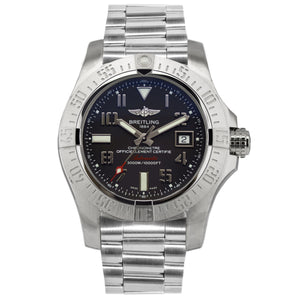 Breitling Avenger II Seawolf 45mm Grey Dial Silver Steel Strap Mens Watch - A1733110/F563 Buy Now By Breitling