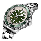 Breitling Superocean Automatic 44mm Navy Green Dial Green Rubber Strap Watch for Men - A17376A31L1A1 Buy Now By Breitling