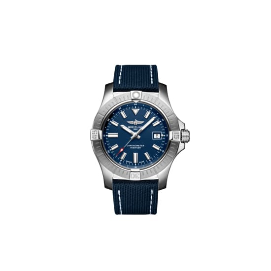Breitling Avenger Automatic 43 Blue Dial Blue Nylon Strap Watch for Men - A17318101C1X1 Buy Now By Breitling