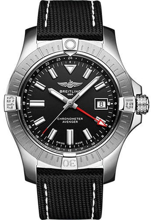 Breitling Avenger Automatic GMT 43 Black Dial Black Nylon Strap Watch for Men - A32397101B1X1 Buy Now By Breitling