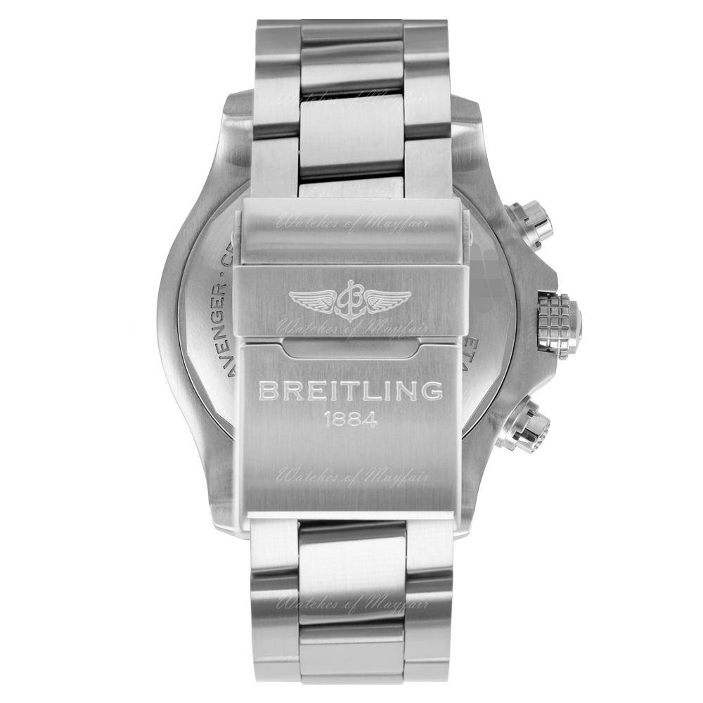 Breitling Avenger Chronograph 45mm Black Dial Silver Steel Strap Watch for Men - A13317101B1A1 Buy Now By Breitling