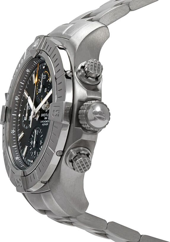 Breitling Avenger Chronograph 45mm Black Dial Silver Steel Strap Watch for Men - A13317101B1A1 Buy Now By Breitling