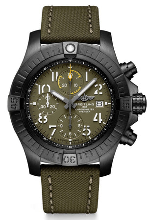 Breitling Avenger Chronograph 45mm Green Dial Green Nylon Strap Watch for Men - V13317101L1X1 Buy Now By Breitling