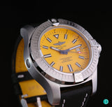 Breitling Avenger Automatic 45mm Seawolf Yellow Dial Black Nylon Strap Watch for Men - A17319101/1X2 Buy Now By Breitling