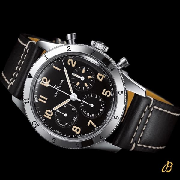 Breitling Avi Ref. 765 1953 Re-Edition Black Dial Black Leather Strap Watch for Men - AB0920131B1X1 Buy Now By Breitling
