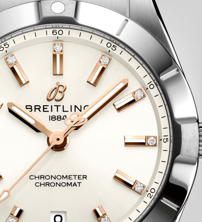 Breitling Chronomat 32 Diamonds White Dial Silver Steel Strap Watch for Women - A77310101A3A1 Buy Now By Breitling