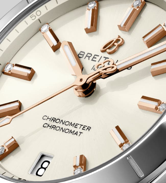 Breitling Chronomat 32 Diamonds White Dial Silver Steel Strap Watch for Women - A77310101A3A1 Buy Now By Breitling