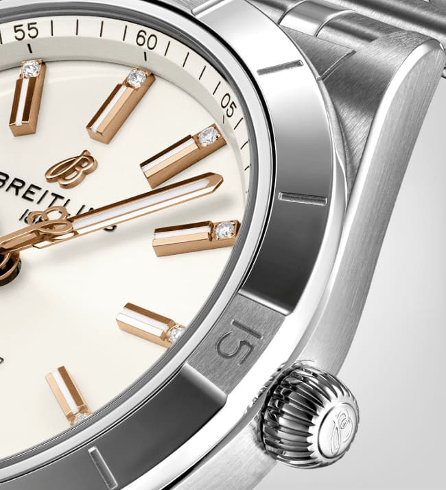 Breitling Chronomat Automatic 36 White Dial Silver Steel Strap Watch for Women - A10380101A2A1 Buy Now By Breitling