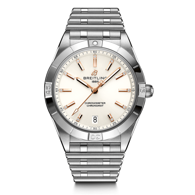 Breitling Chronomat Automatic 36 White Dial Silver Steel Strap Watch for Women - A10380101A2A1 Buy Now By Breitling