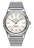 Breitling Chronomat Automatic 36 Diamonds White Dial Silver Steel Strap Watch for Women - A10380591A1A1 Buy Now By Breitling