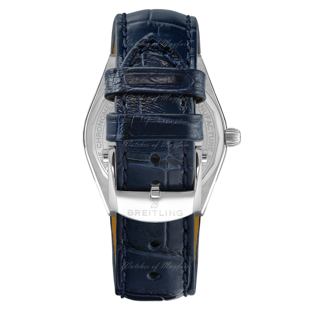 Breitling Chronomat Automatic 36 South Sea Blue Dial Blue Leather Strap Watch for Women - A10380611C1P1 Buy Now By Breitling