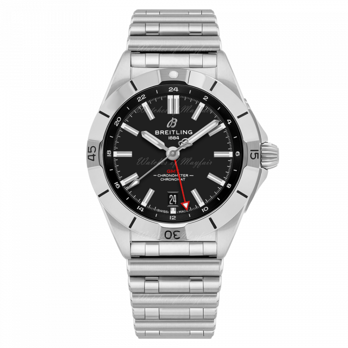 Breitling Chronomat GMT 40 Automatic Black Dial Silver Steel Strap Watch for Men - A32398101B1A1 Buy Now By Breitling