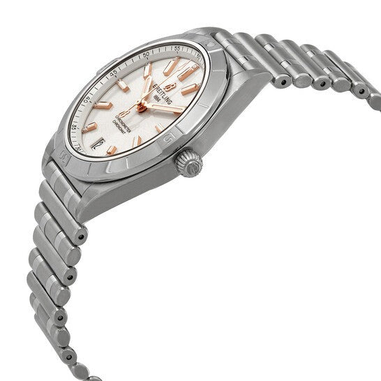Breitling Chronomat Automatic 36 White Dial Silver Steel Strap Watch for Women - A10380101A2A1 Buy Now By Breitling