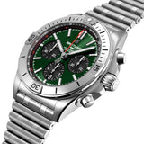 Breitling Chronomat B01 42mm Green Dial Silver Steel Strap Watch for Men - AB01343A1L1A1 Buy Now By Breitling
