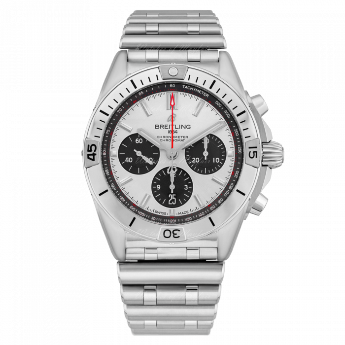 Breitling Chronomat B01 42mm Silver Dial Silver Steel Strap Watch for Men - AB0134101G1A1 Buy Now By Breitling