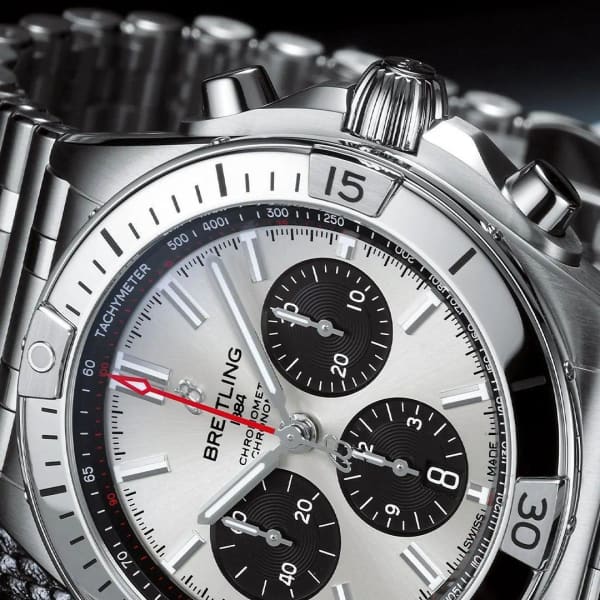 Breitling Chronomat B01 42mm Silver Dial Silver Steel Strap Watch for Men - AB0134101G1A1 Buy Now By Breitling