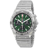 Breitling Chronomat B01 42 Green Dial Silver Steel Strap Watch for Men - AB0134101L1A1 Buy Now By Breitling