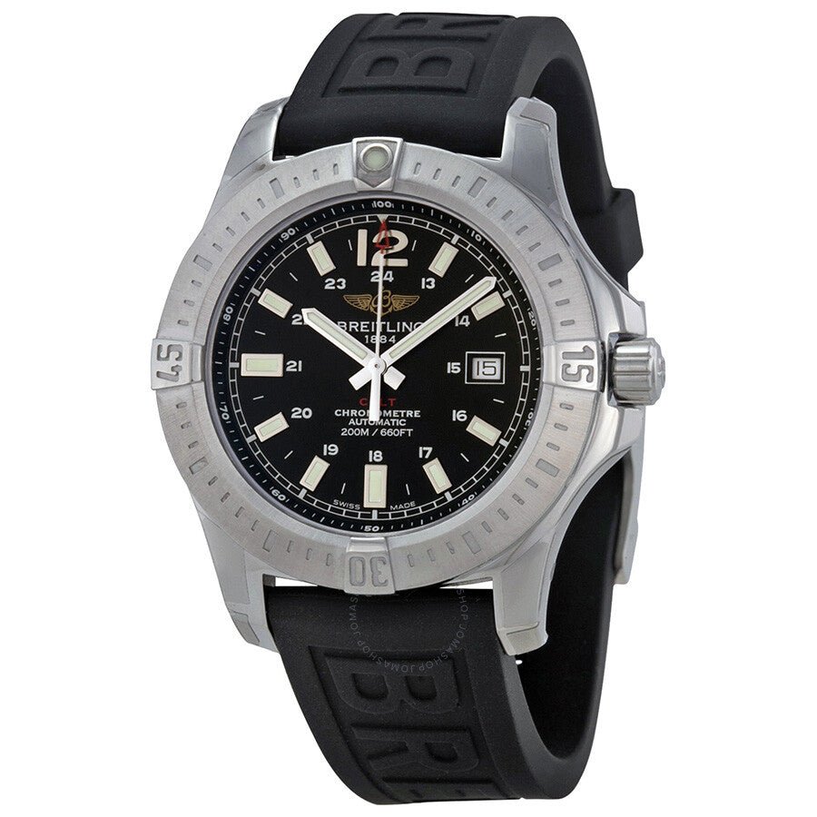 Breitling Colt Automatic 44mm Black Dial Rubber Strap Mens Watch - A1738811/BD44/152S Buy Now By Breitling