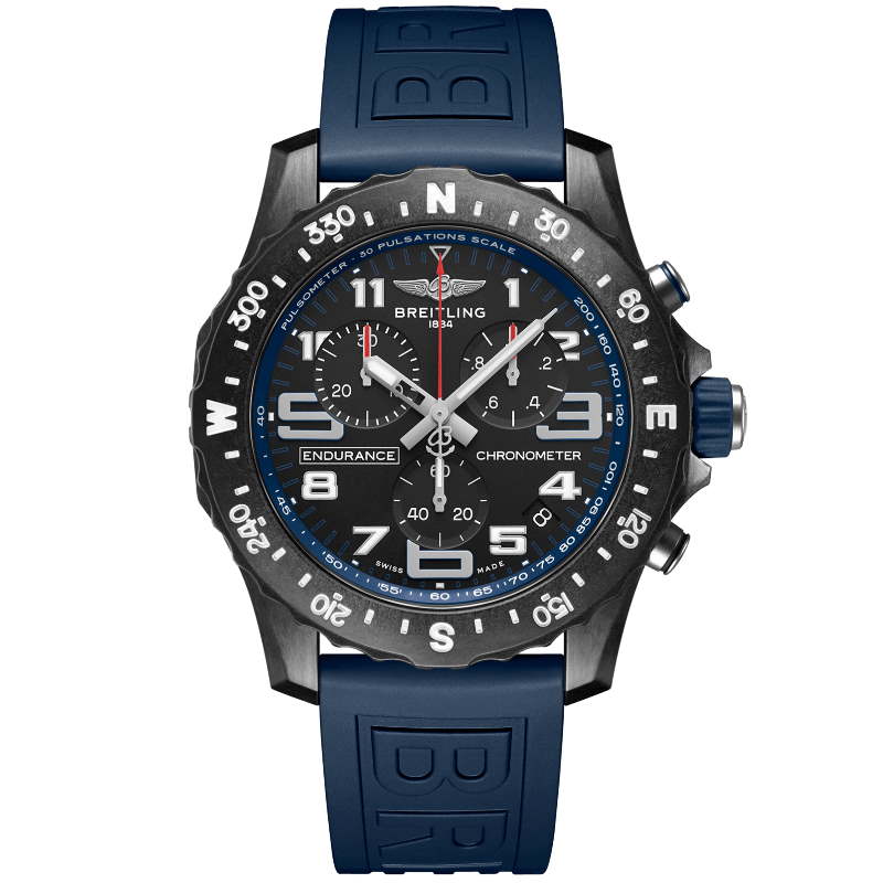 Breitling Endurance Pro Black Dial Blue Rubber Strap Watch for Men - X82310D51B1S1 Buy Now By Breitling
