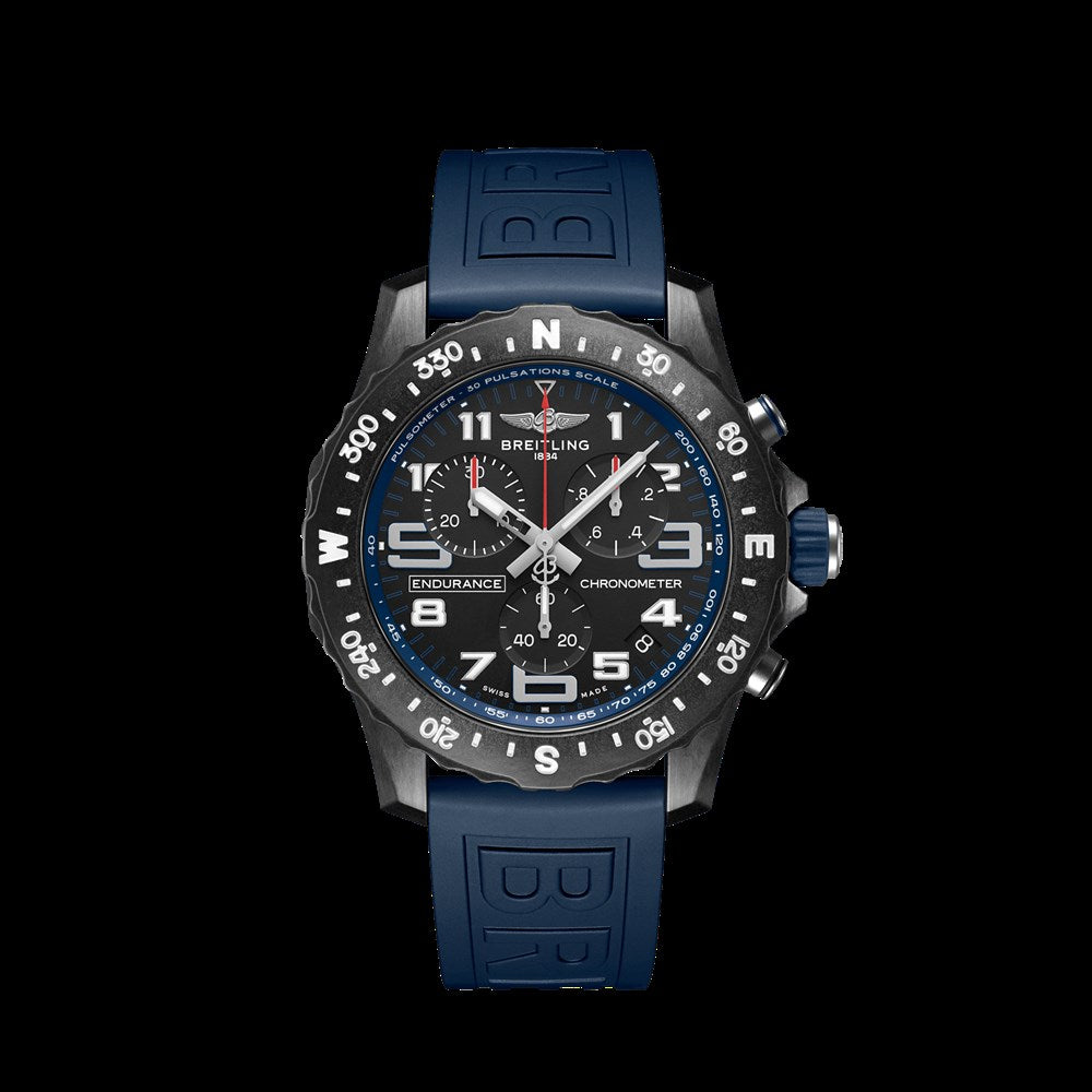 Breitling Endurance Pro Black Dial Blue Rubber Strap Watch for Men - X82310D51B1S1 Buy Now By Breitling
