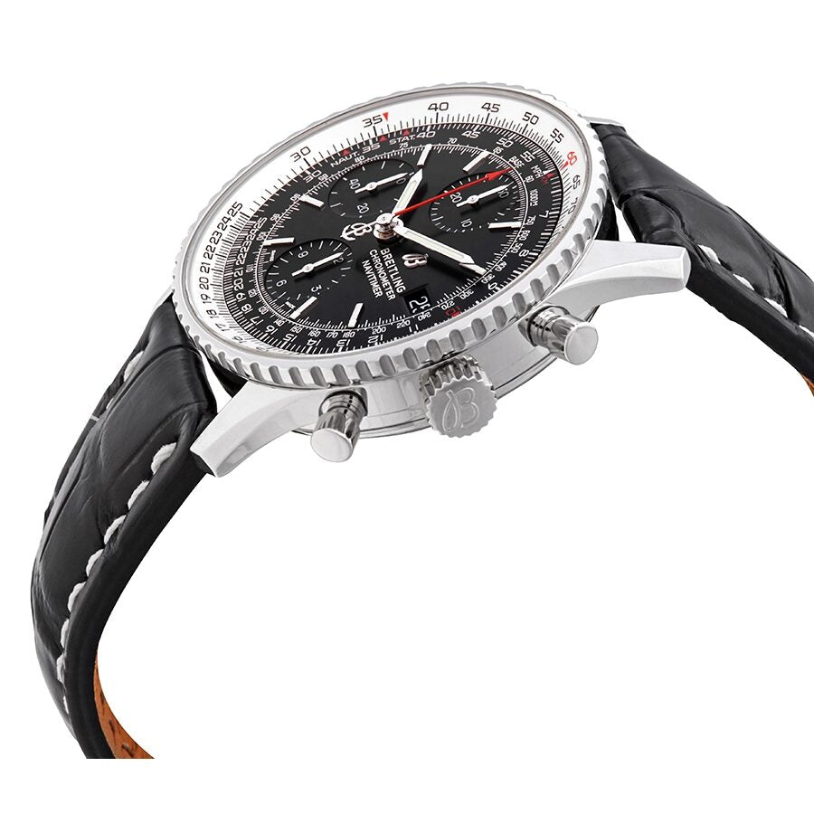 Breitling Navitimer 1 Chronograph 41mm Automatic Black Dial Black Leather Strap Mens Watch - A13324121B1P1 Buy Now By Breitling